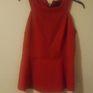 Red peplum top